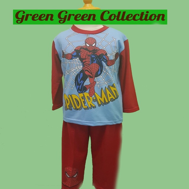 Piyama Kaos Anak Spiderman