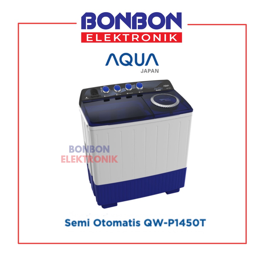 AQUA Mesin Cuci 2 Tabung 14KG QW-P1450T / QWP 1450 T / QWP1450T