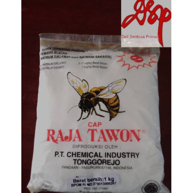 

Pemanis Makanan dan Minuman Natrium Siklamat Cap Raja Tawon 1kg