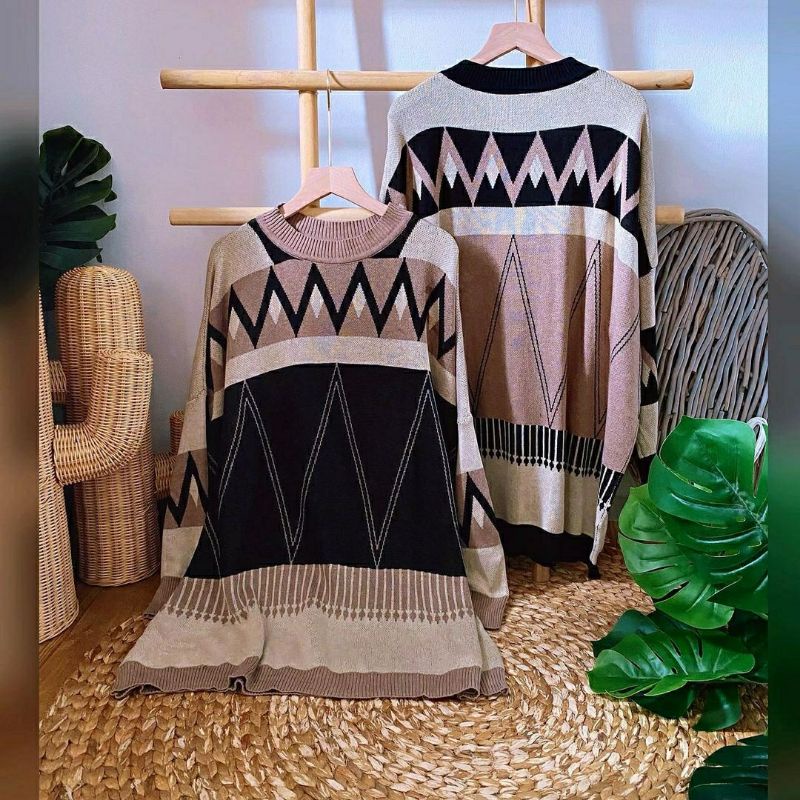 Tribal Rajut Jumbo, TUNIK RAJUT JUMBO SUPER CANTIK FIT XXXXL LD 140-160 BAHAN RAJUT PREMIUM TERJUMBO TERMURAH OOTD