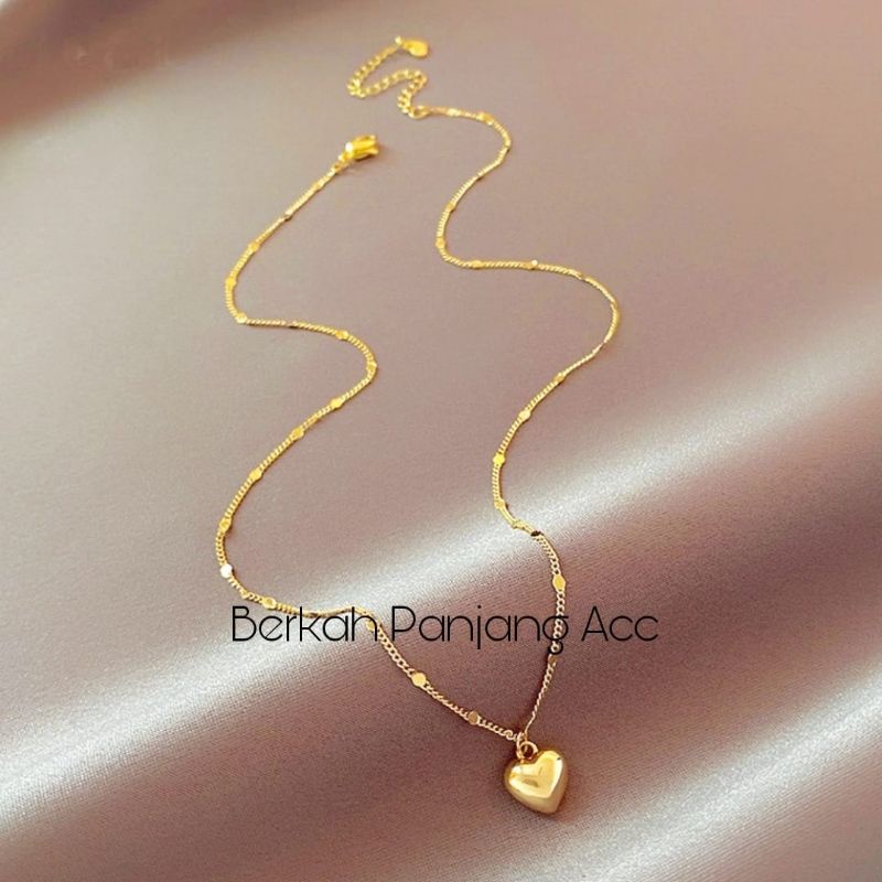 Kalung TITANIUM Rantai sp CINTA Perhiasan super berkelas fashion korea anti karat dan anti luntur