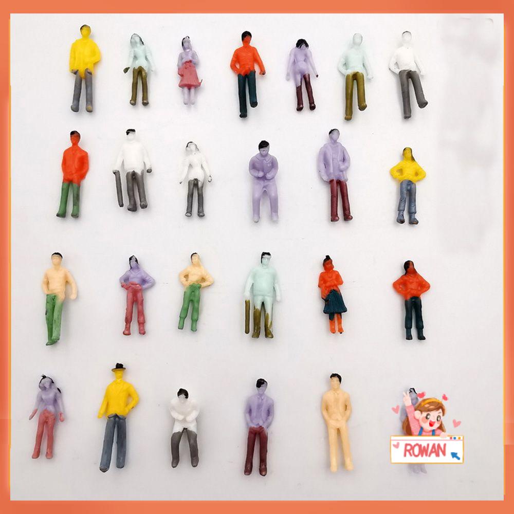 R-flower 100pcs / Set Miniatur Orang Warna-Warni Untuk Dekorasi Rumah Boneka