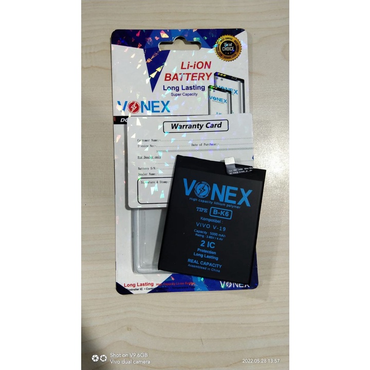 Baterai Double Power Vivo V19 B-K6 Batre HP Vonex Original