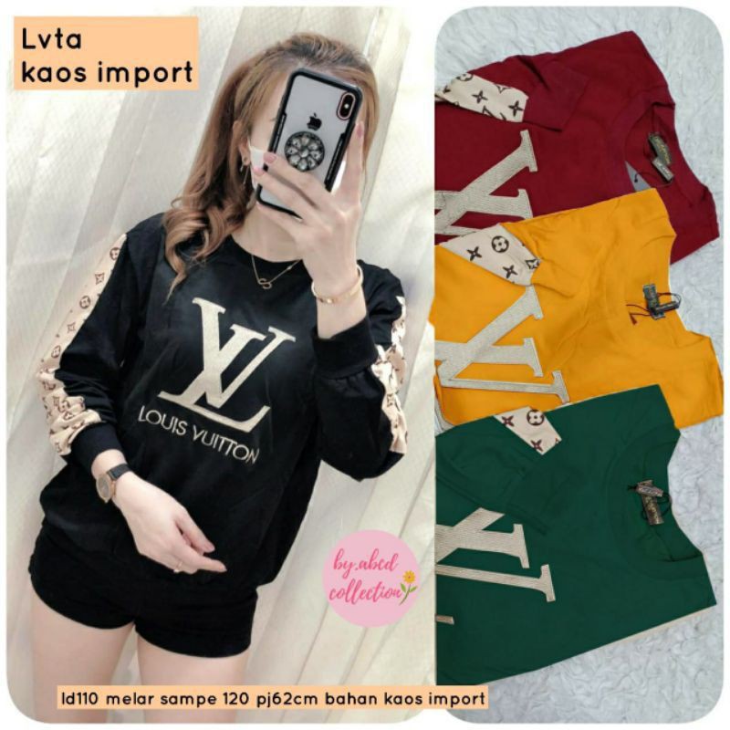 kaos import LV cewek murah baju atasan fashion wanita