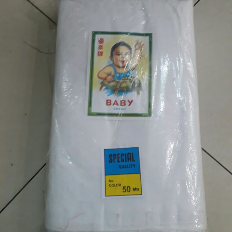 Bahan katun mori/Kain mori/Kain kafan