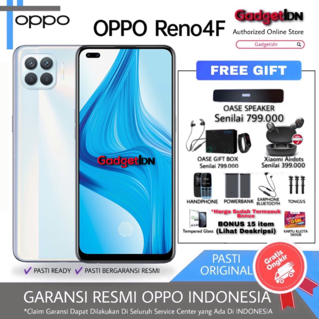 PROMO SPESIAL AKHIR TAHUN  PROMO MURAH HP OPPO RENO 4F 8/128 GB GARANSI RESMI PROMO SPESIAL AKHIR