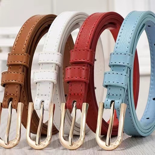 Ring Belt Ikat Pinggang Casual Wanita Polos Thin Tipis Fashion - Sabuk Kulit Casual Wanita /Wanita Sabuk