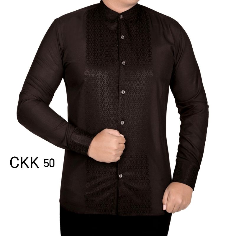EDISI LEBARAN BAJU MUSLIM KOKO KUALITAS PREMIUM // BAJU KOKO PRIA//coklat