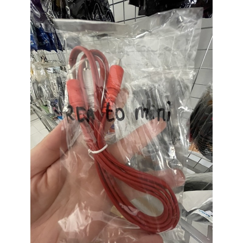 KABEL RCA TO MINI / KABEL AUDIO 1 Meter MURAH