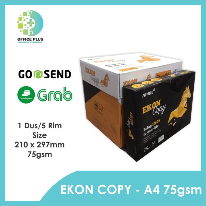 

(BISA COD) KERTAS A4 75 gram EKON Kertas HVS Murah KERTAS FOTOKOPI Bisa Gosend