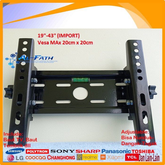Bracket TV XIAOMI 19 s/d 43 inch IMPORT QUALITY Garansi 100% cocok