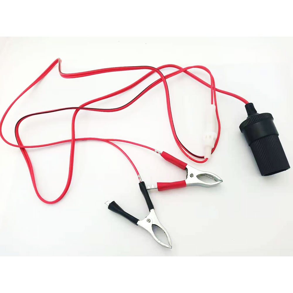 ZLinKJ DIY Terminal Clip-on Aki Mobil Cigarette Plug Power Socket 12V 1.5 Meter A3381