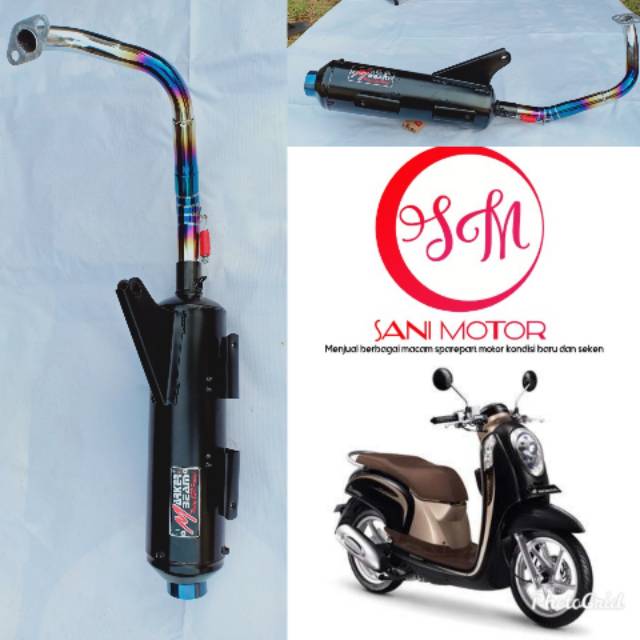 Knalpot Racing Tsukigi Scoopy Leher Pelangi