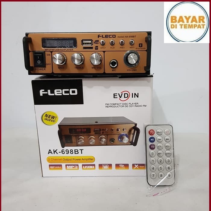 Amplifier Mini Karaoke Fleco AK 698BT Ampli Fleco Mini Bluetooth 698BT