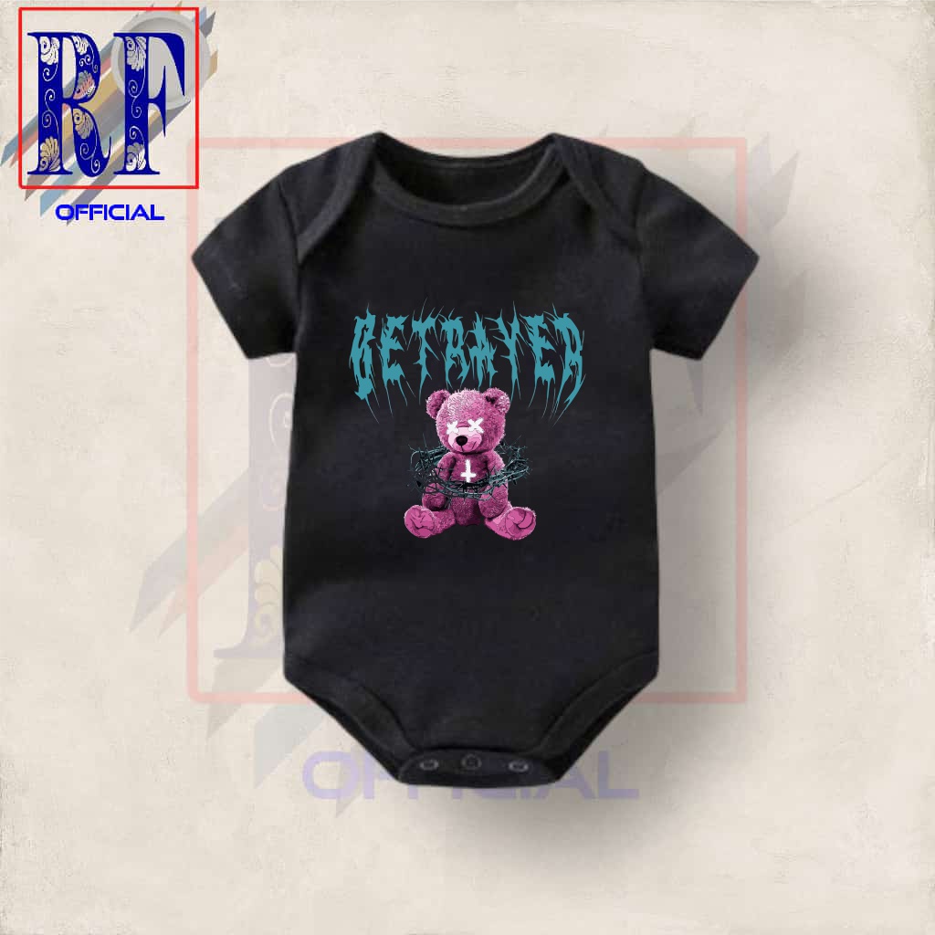 jumper bayi baby kids BETRAYER X BEAR KILLER DOLL tulisan usia 0 1 2 3 4 5 6 7 8 9 10 11 12 bulan sa