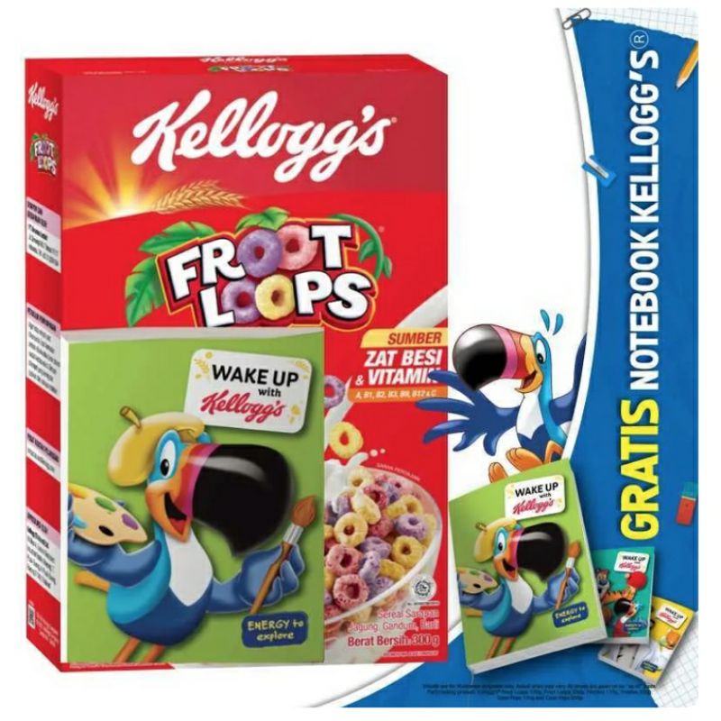 

Kellogs Froot loops Cereal 150 dan 300gr