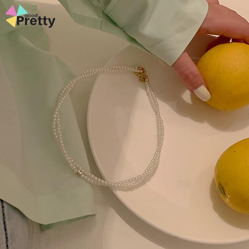 Twisted Winding Light Luxury Retro Temperamen Kalung Hiasan Mutiara Imitasi - PD