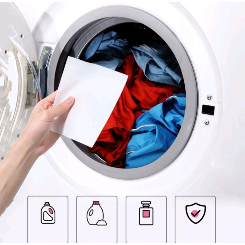 laundry binatu paper isi 30 sabun cuci baju kertas + pewangi