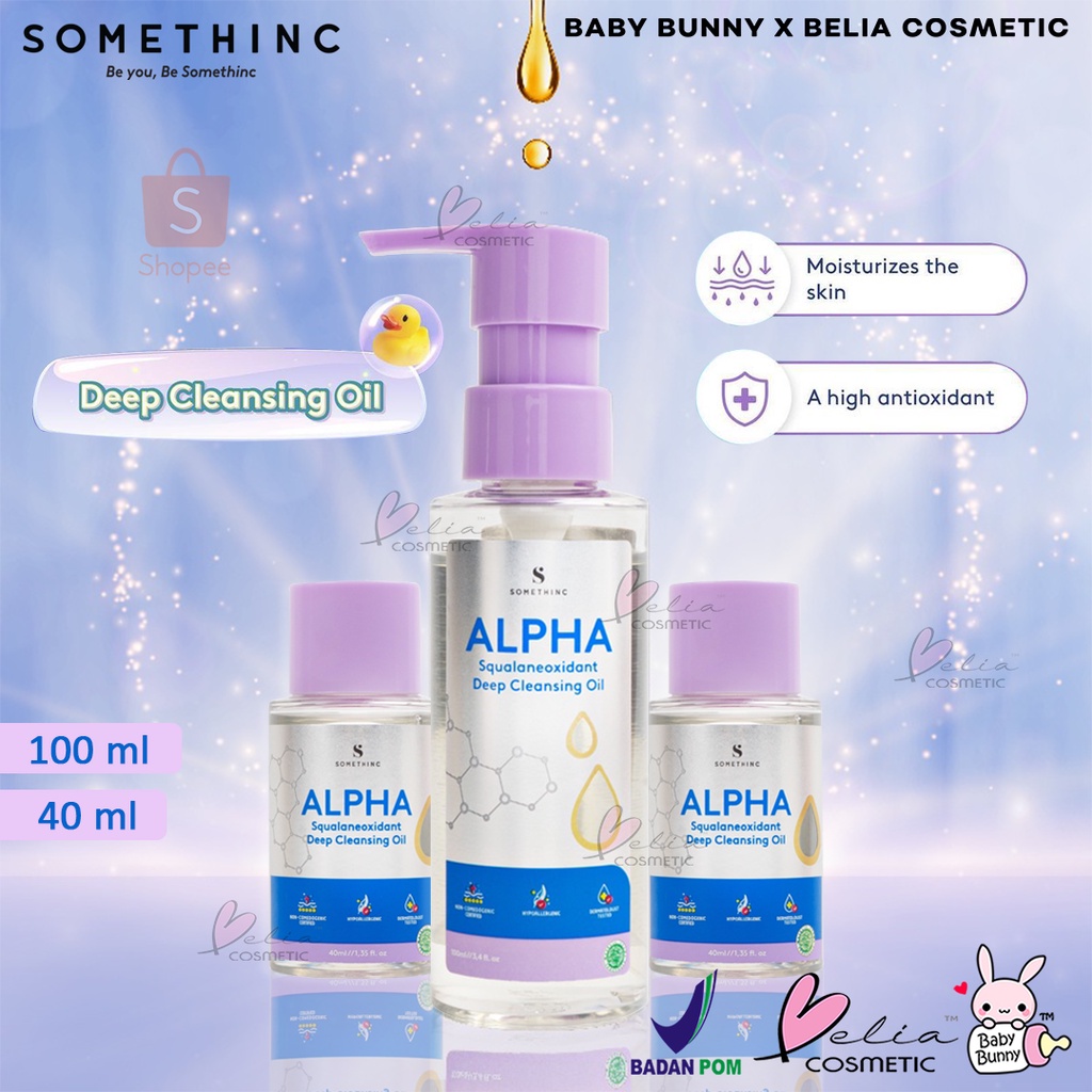 ❤ BELIA ❤ SOMETHINC Alpha Squalaneoxidant Deep Cleansing Oil | Cleansing Oil (✔BPOM)