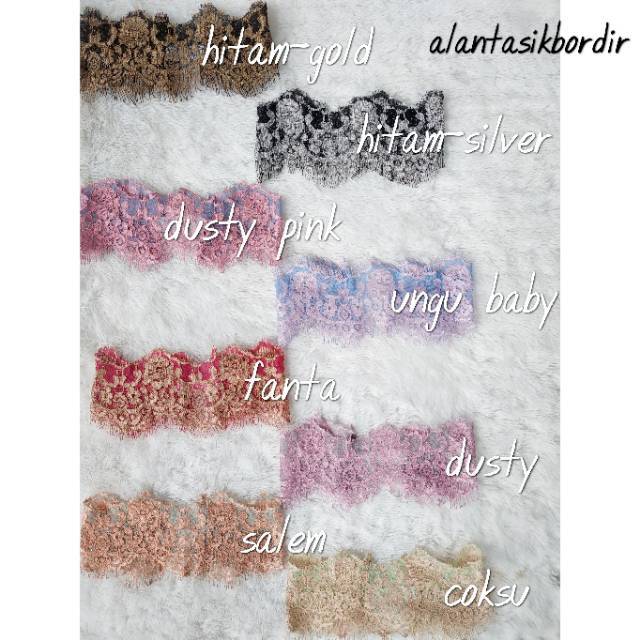 Alantasik - Inner Lace Prada / Bandana brukat pesta/ dalaman jilbab  RENDA  iner kerudung GR.5