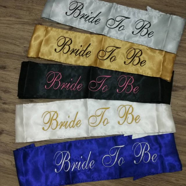 selempang bride to be bridal shower bordir