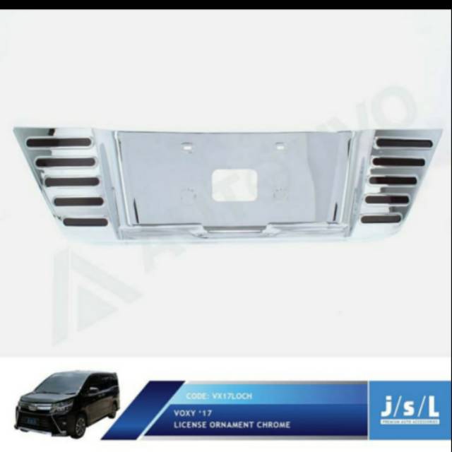 List plat mobil voxy license ornament chrome jsl