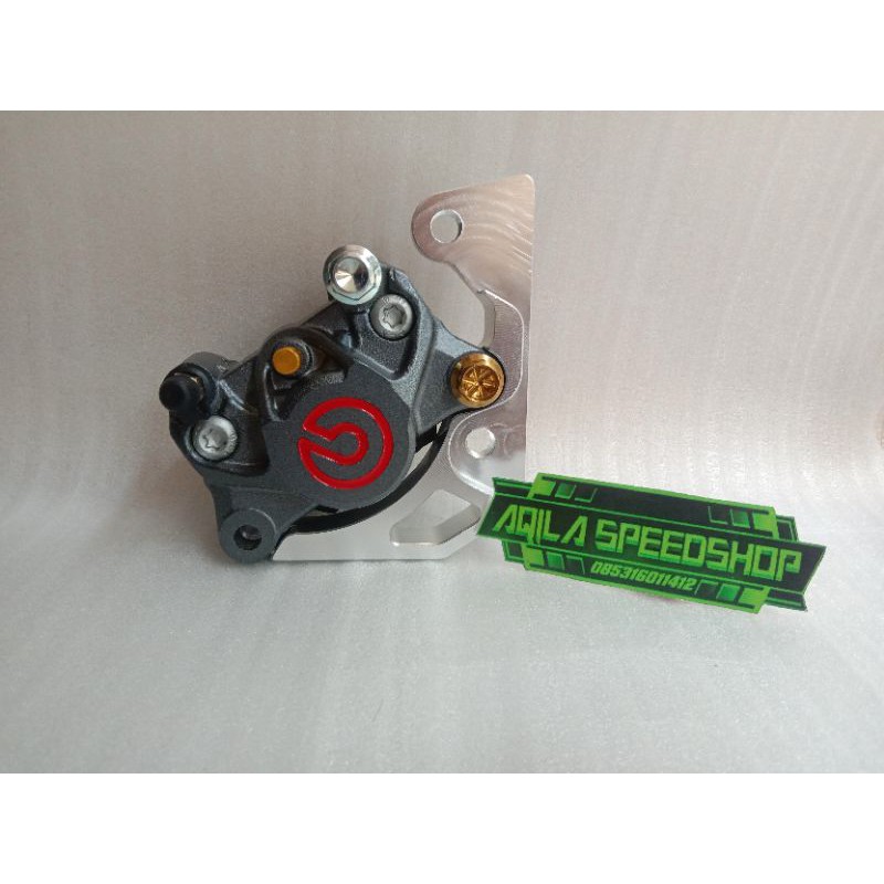 Kaliper Brembo 2p Big Logo red dan Breket 2p Shock Standar Nmax Old dan Nmax new 2020