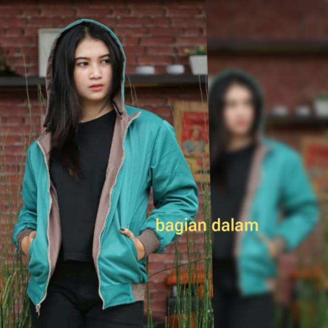 JAKET BB CEWEK (bolak balik)jaketgaul,jaketmotor