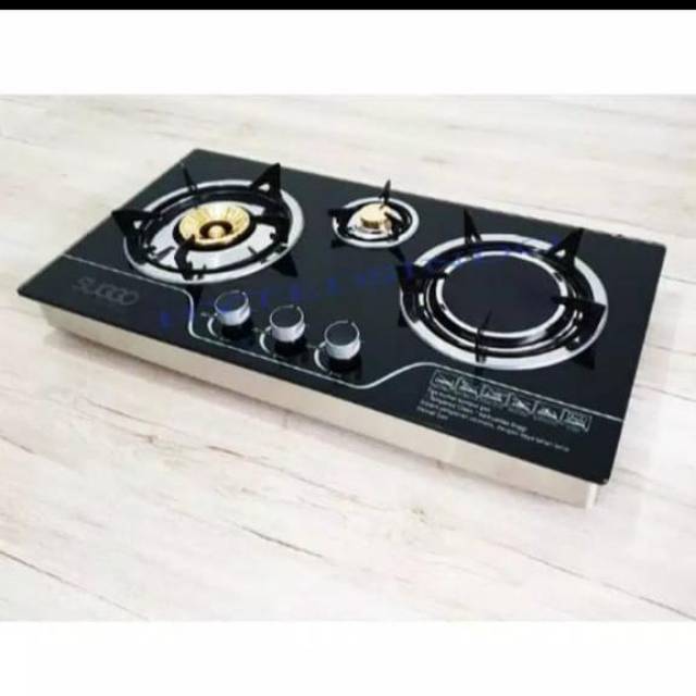 Kompor gas kaca 3 tungku Suggo SG-301 infrared