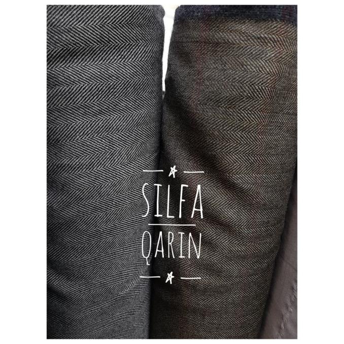 Kain Semi Wool Motif Salur _ Semi Wool Acrylic _ Bahan Celana/Jas
