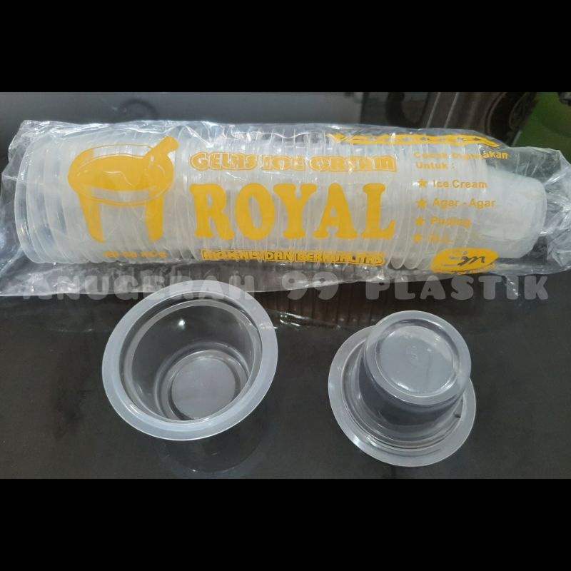 Gelas cup plastik untuk puding es dsb 50ml tanpa tutup.
