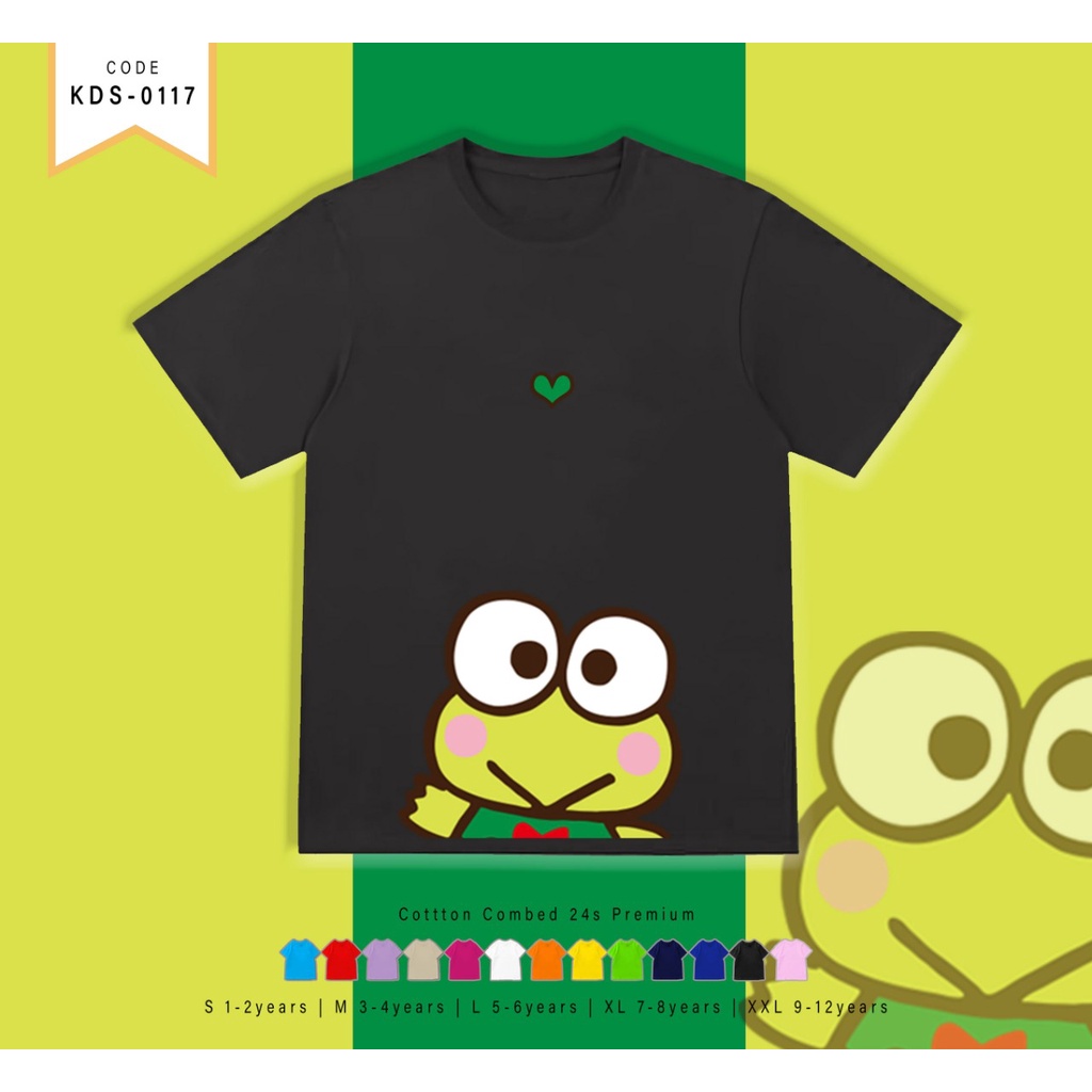 T-SHIRT KIDS / KAOS ANAK-ANAK BERGAMBAR KEROPPI / CUSTOM TEE / MURAH