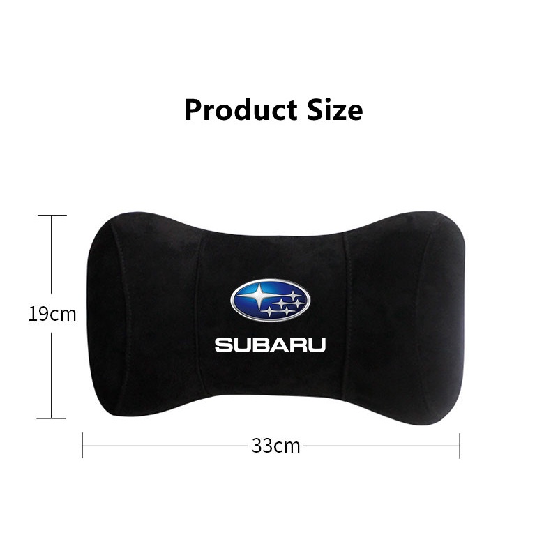 G-club Bantal Leher Bahan Kulit Rusa Memory Foam Untuk Headrest Mobil Subaru