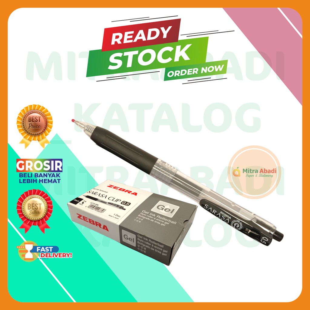 

(1 PCS) PULPEN ZEBRA SARASA 0.5 PULPEN GEL CLIP