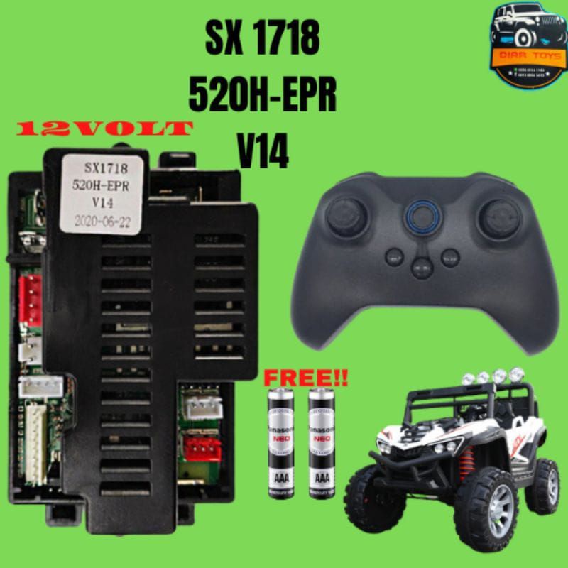 Receiver+Remot Control SX1718 520H-EPR V14 Mobil/Motor Mainan Aki