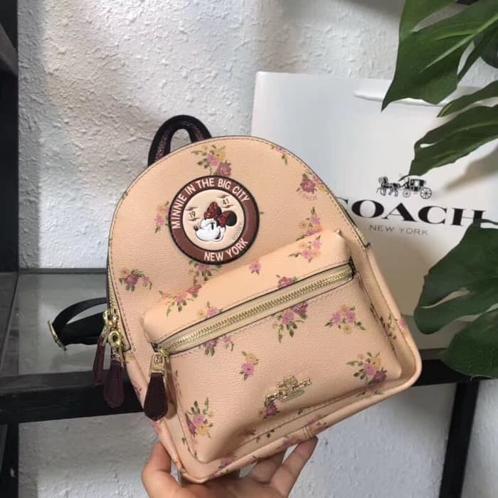 Tas Coach Grade ORI Mirror Disney Minnie Mouse Backpack Ransel Small