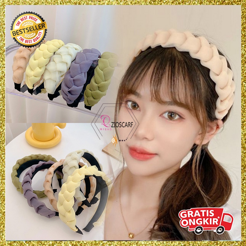 Bando Korea Wanita Dewasa Model Kepang Fashion Import Aksesoris Bandana Bahan Kain import fashion style korea AK218