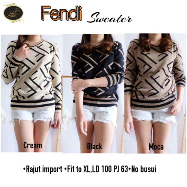 Fendi sweater//sweater cantik