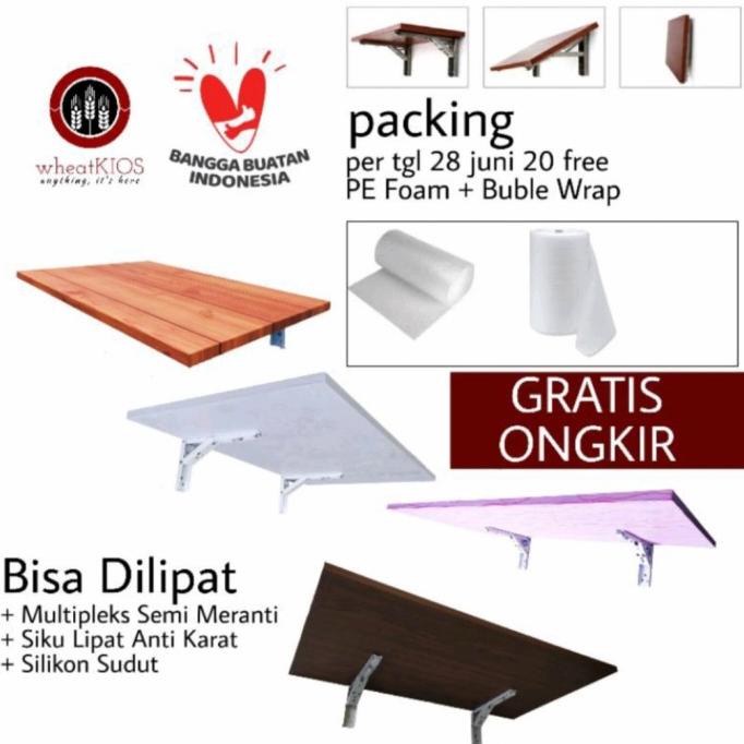 :<:<:<:<] Meja lipat dinding 80 x 40cm