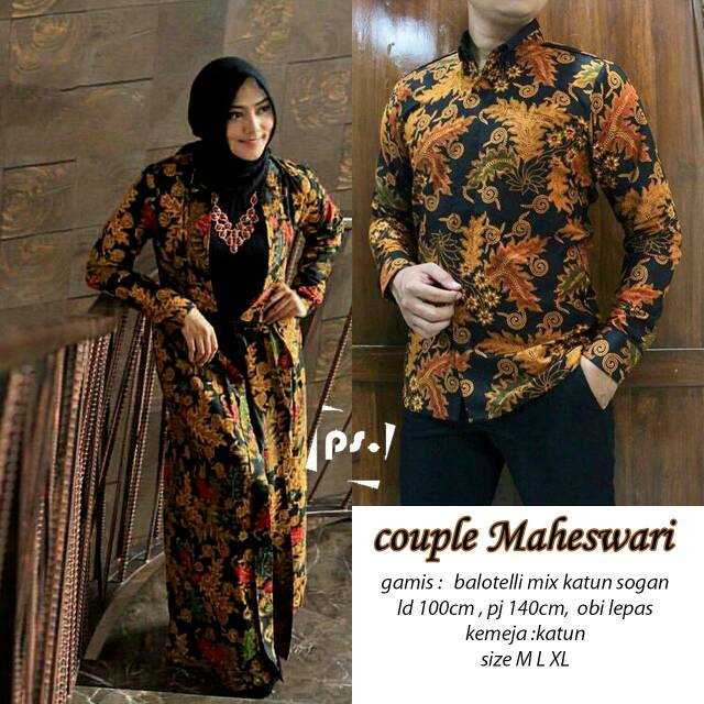 Couple Gamis Batik Maheswari