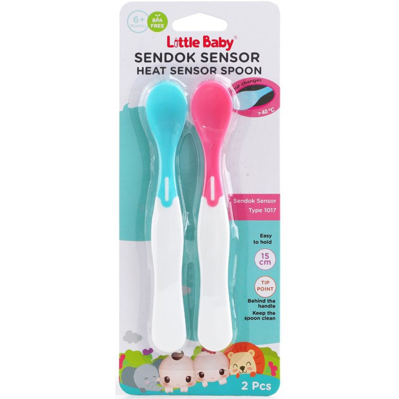 Little Baby Heat sensor Spoon / Sendok Sensor Panas 6M+ BPA FREE