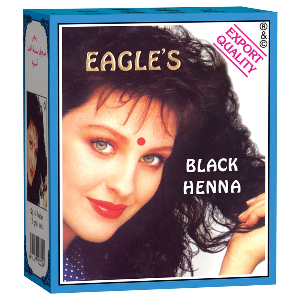 Eagles Black &amp; Brown Henna Hair Sachet Pcs | Cat Pewarna Rambut Henna Eagle