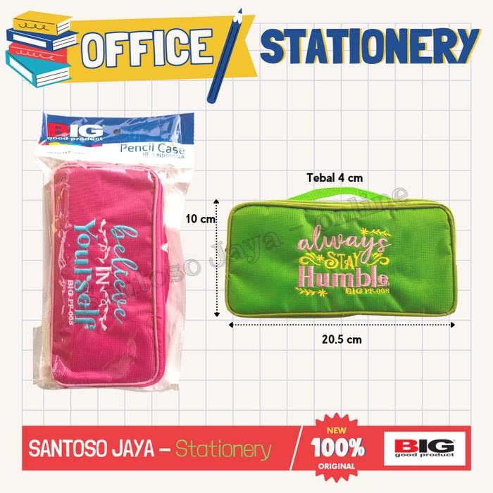 

Tempat - Kotak Pensil BIG PF-008 - Pencil Case Kain Bordir