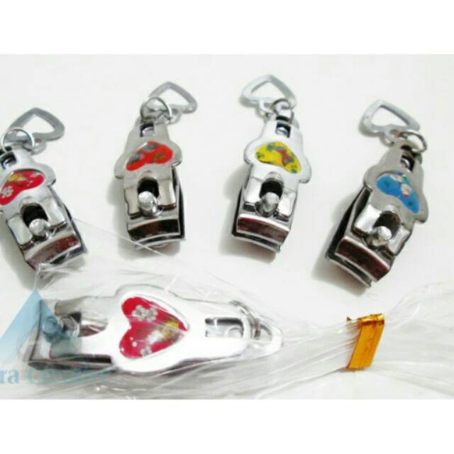 ISI 50pcs souvenir gunting kuku love gunting kuku rantai kemasan plastik