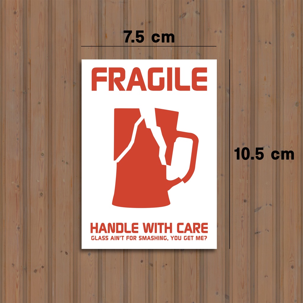 

Sticker Fragile Custom Seri D VINYL