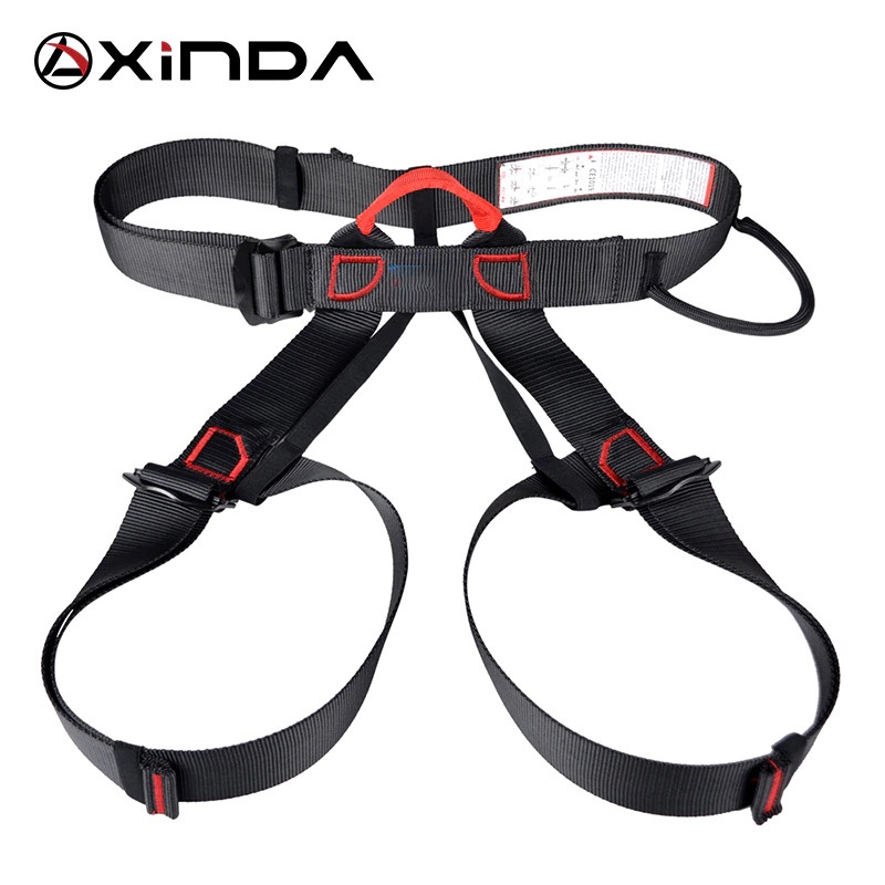 XINDA Safety Belt Body Half Body Safety Harness Survival Rock Climbing - XD-A9501 - Black
