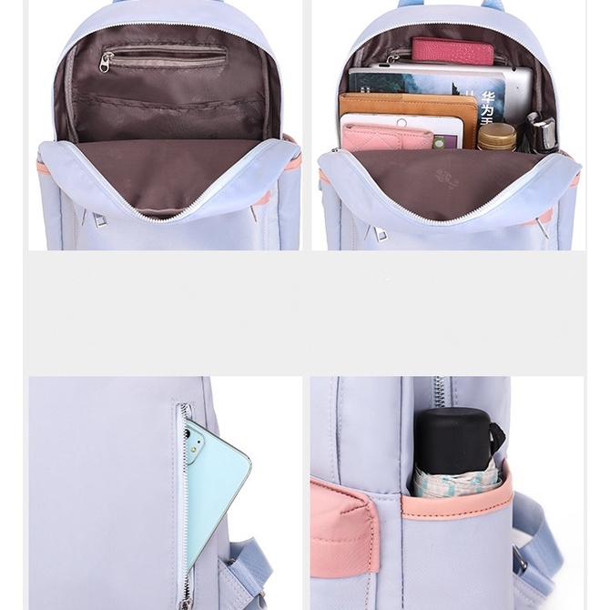 TAS RANSEL WANITA KOREA ANTI AIR BIRU BORRA GENDONG TA509B2 IMPORT PUNGGUNG CEWEK SEKOLAH KULIAH KERJA MURAH PREMIUM BATAM REMAJA BACKPACK KEKINIAN