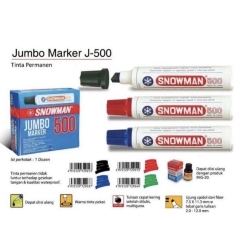 

spidol snowman J 500 ( 1 pcs)