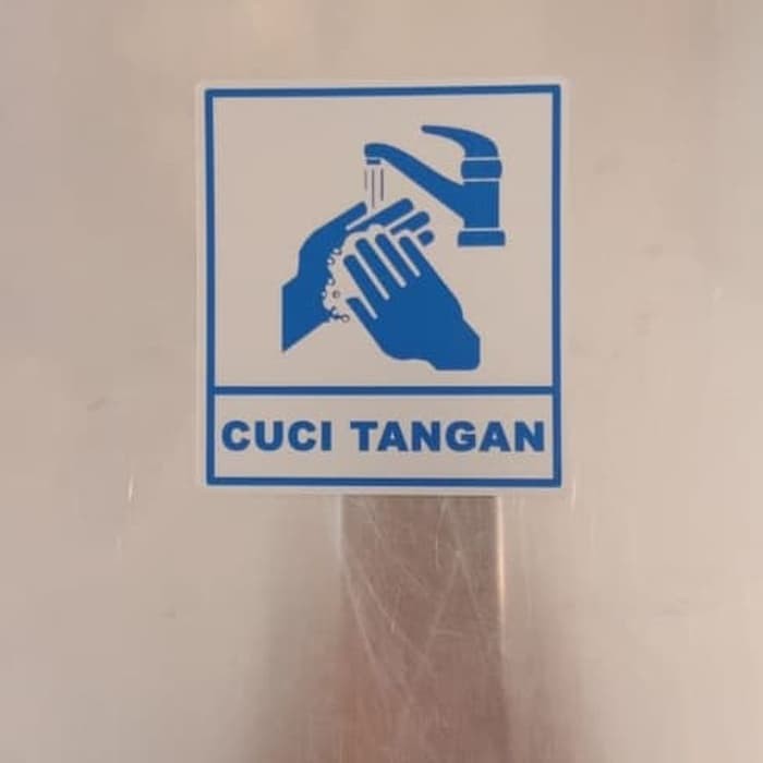 

SIGN LABEL K3 RAMBU SAFETY CUCI TANGAN UK 8.5X9.5CM