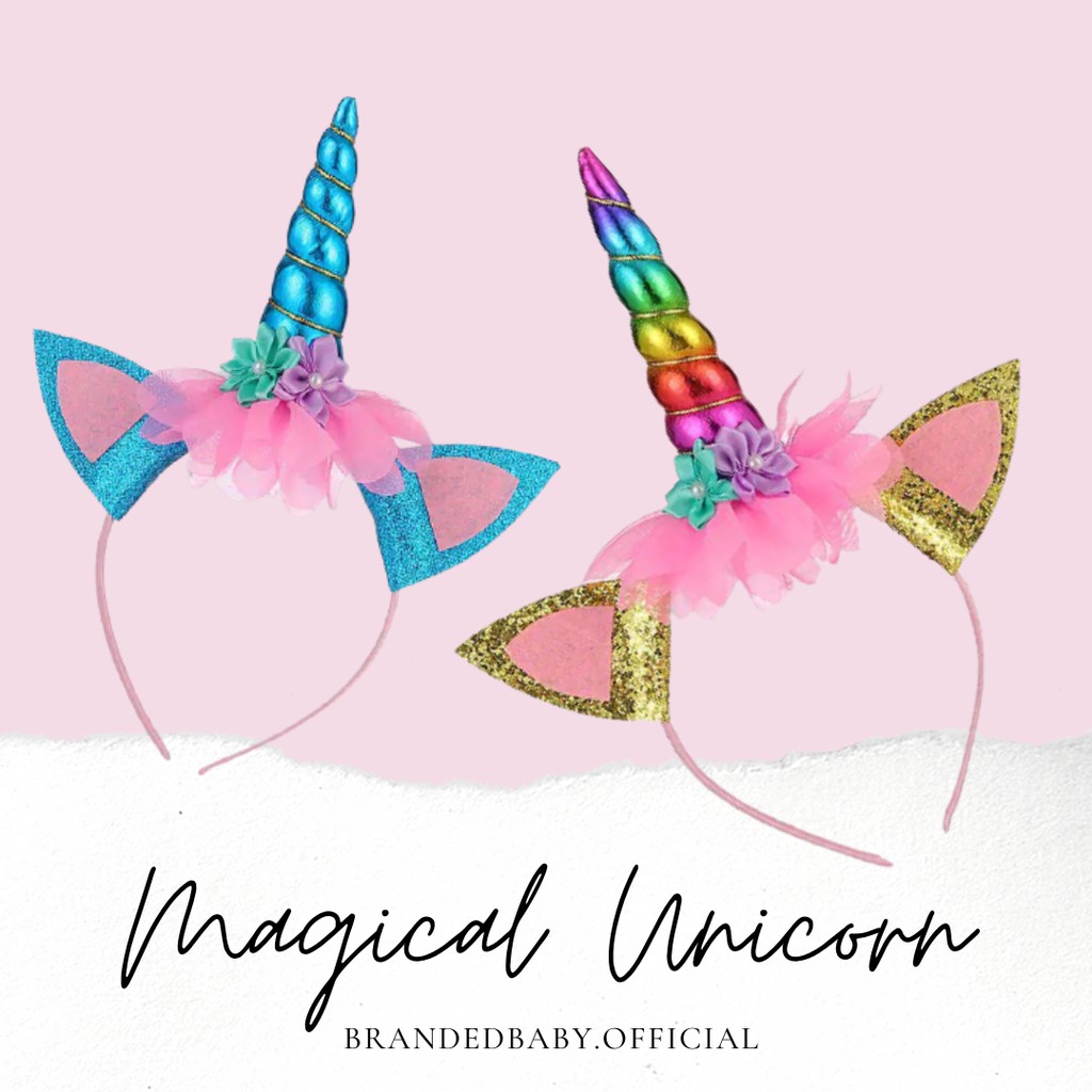 [Brandedbaby] BANDO ANAK TANDUK UNICORN ANEKA MOTIF / ACCESORIES UNICORN